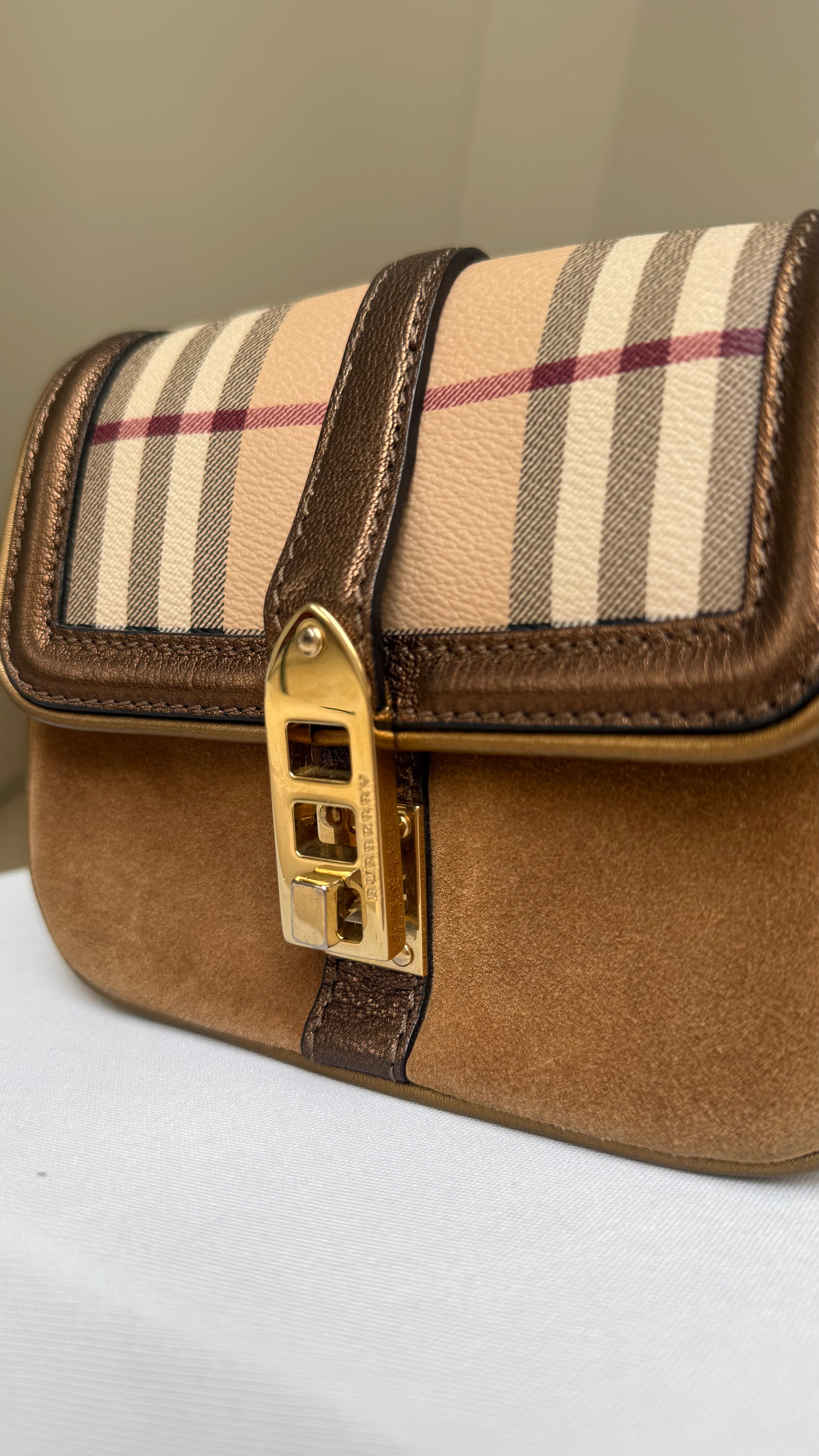 Burberry Haymarket Check Berkeley Mini Crossbody Bag