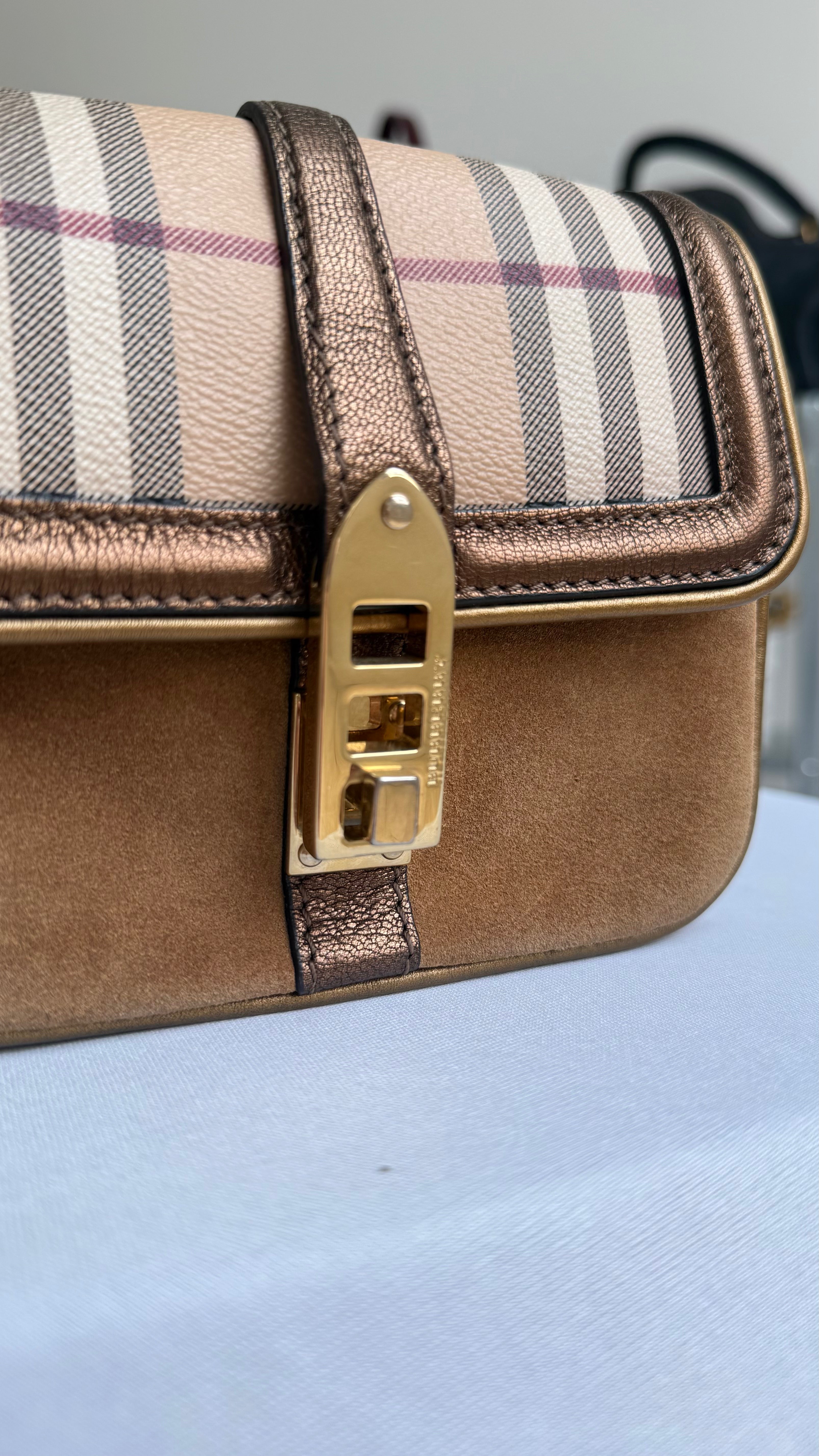 Burberry Haymarket Check Berkeley Mini Crossbody Bag